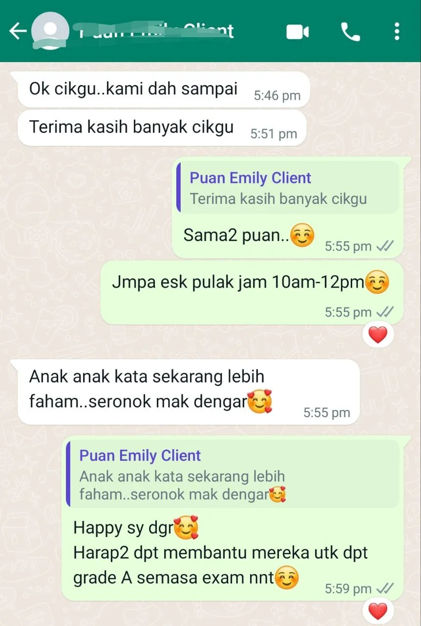 Parent testimonial screenshot 15