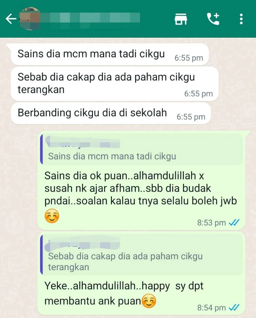 Parent testimonial screenshot 3