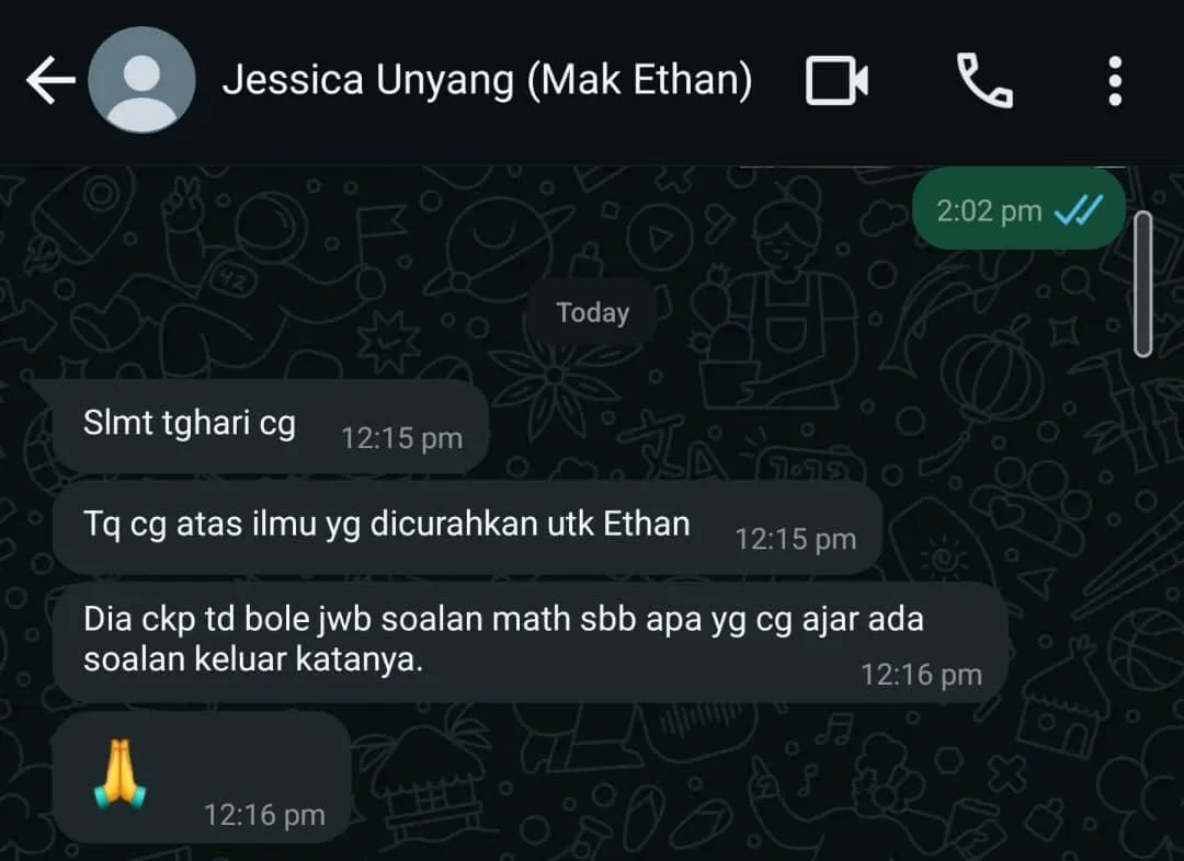 Parent testimonial screenshot 6